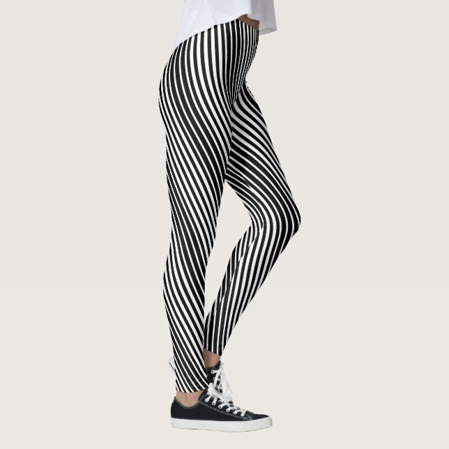 Legging Leggings-Black Stripes (Direita)