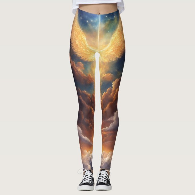 Legging "Leggings Celestiales: Seres de Luz y Nubes" (Frente)