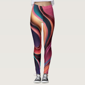 Legging "Leggings de Abstrato Glam: Elevem seu estilo"
