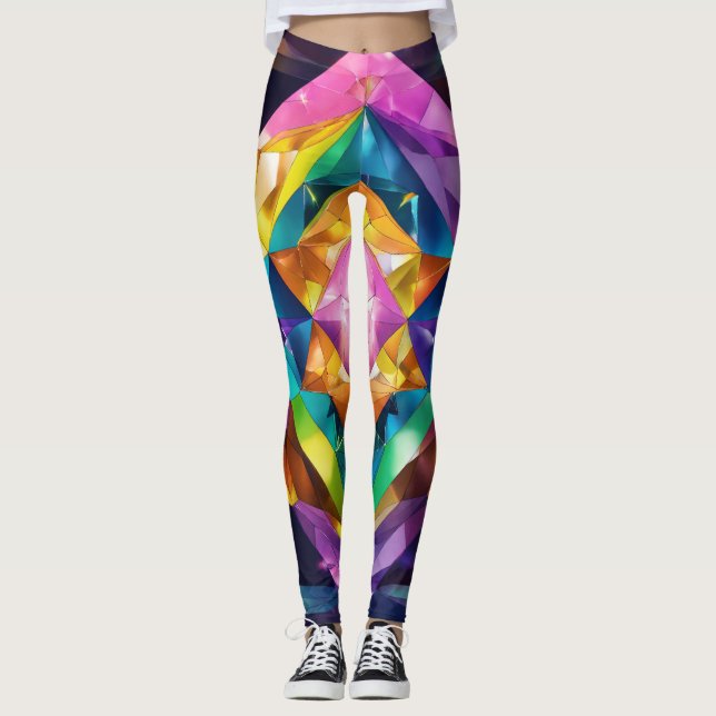 Legging "Leggings de Arte Floral Roxo: Elega Eterno (Frente)