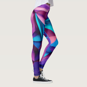 Legging "Leggings de Ombre Púrpura e Azul: Cores Vibrantes