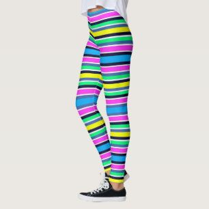 Legging Leggings/faixas de cores múltiplas
