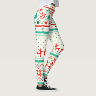 Legging Leggings/Rebeldes e Corações de Natal