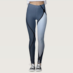 Legging Leggins azuis e pretos do Harlequin