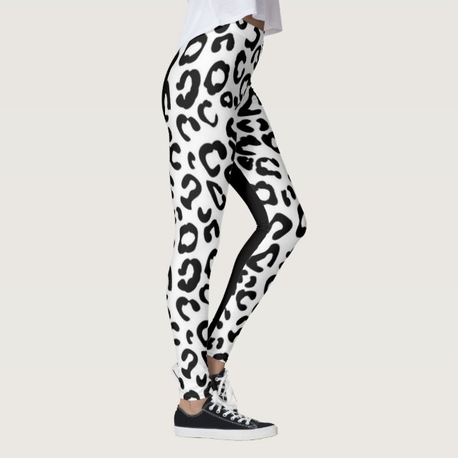Legging Leggins brancos pretos de Jaguar (Direita)