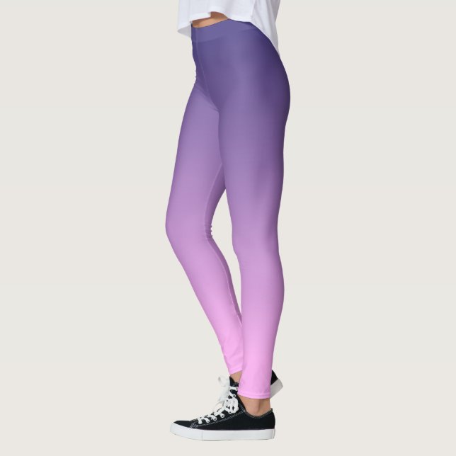 Legging Leggins cor-de-rosa com cor verde (Esquerda)