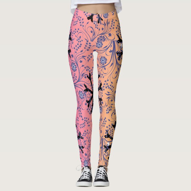 Legging Leggins de ioga com padrão estelar gradiente (Frente)