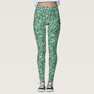 Legging Leggins de padrão Micro Camo Verde