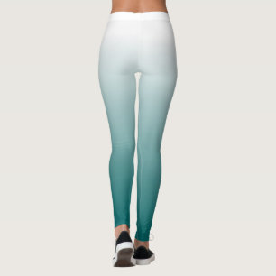 Legging Leggins de turquesa branca-gradiente