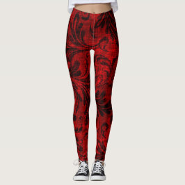 Legging Leggins de veludo vermelho
