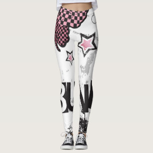 Legging Leggins do design moderno do punk