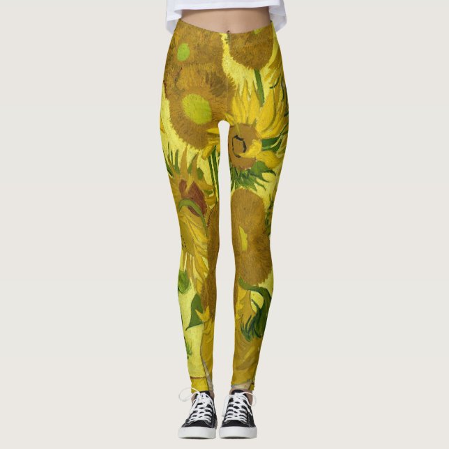 Legging Leggins dos girassóis da coleção de Van Gogh (Frente)
