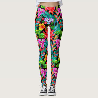 Legging Leggins florais tropicais