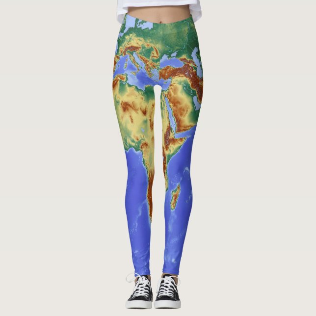 Legging leggins mapa del mundo (Frente)