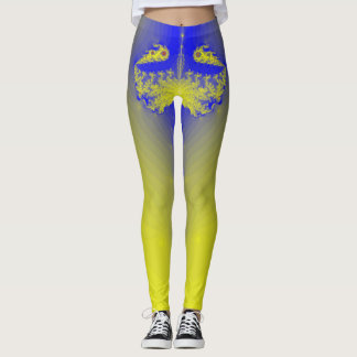 Legging Leggins no estilo de avanço amarelo