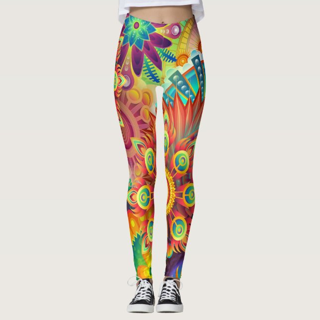 Legging leggins psicodélicos (Frente)