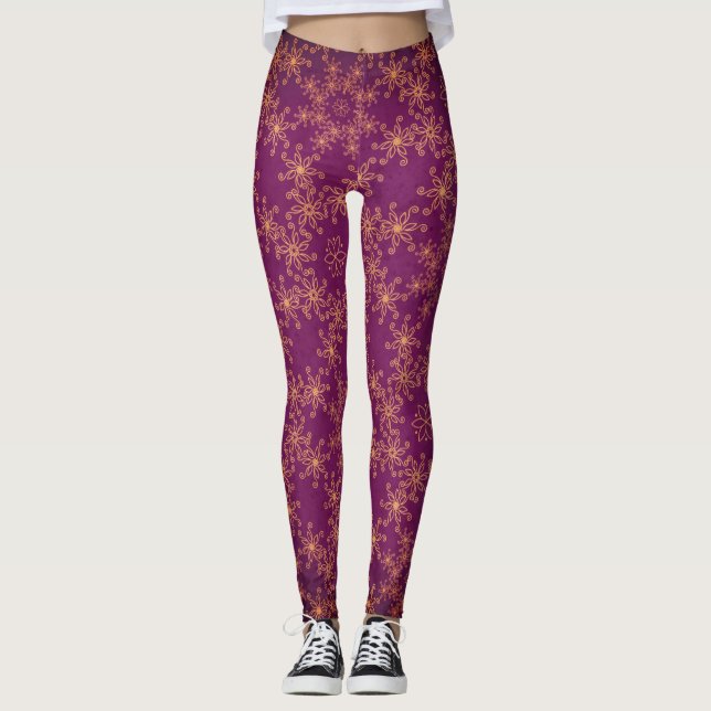 Legging Legigamentos impressos COM NEVE DO INVERNO (Frente)