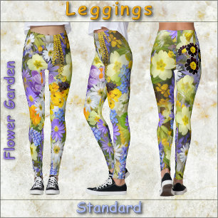 Legging LEGINGS - "Jardim de Flores" - Desenho Floral