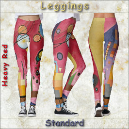 Legging LEGINGS - "Vermelho Intenso" - Imagem de Arte Abst