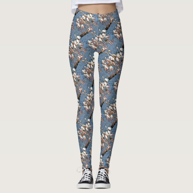 Legging Legitimidade Dos Flamingos Rosa Artísticos (Frente)