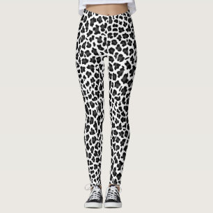 Legging Leguminosas brancas traseiras Mulheres Impressas A