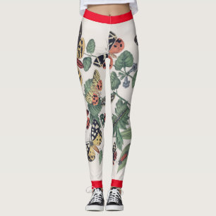Legging Leguminosas impressas para BOTTERFLY E FOLHA
