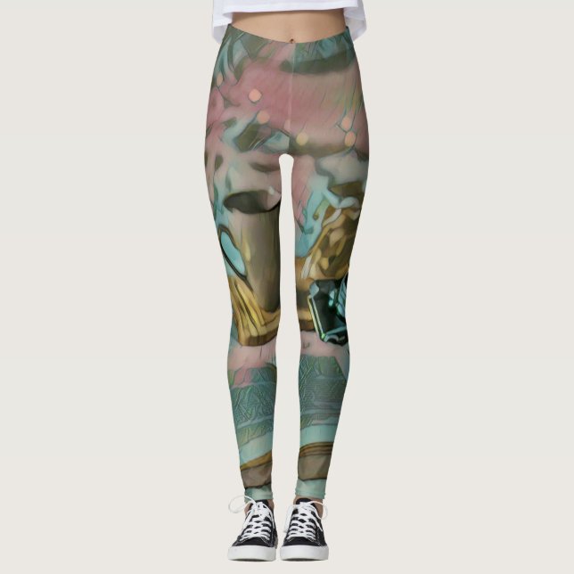 Legging Leia Livros, Beba Café (Frente)