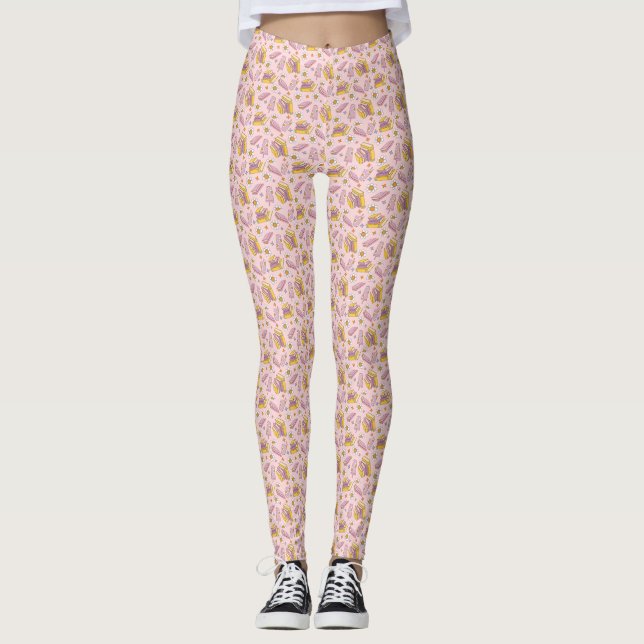 Legging Leitor de Margarida Rosa Retroativo Vibes (Frente)