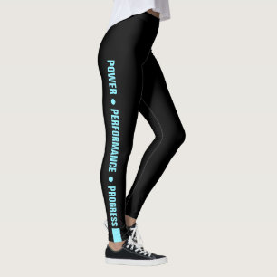 Legging Lema Personalizado da Empresa Azul-Elétrico no Pre