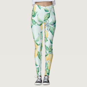 Legging Lemon Green Watercolor: Romance sem costura