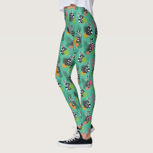 Legging Lemures Tropicais - Aquamarine