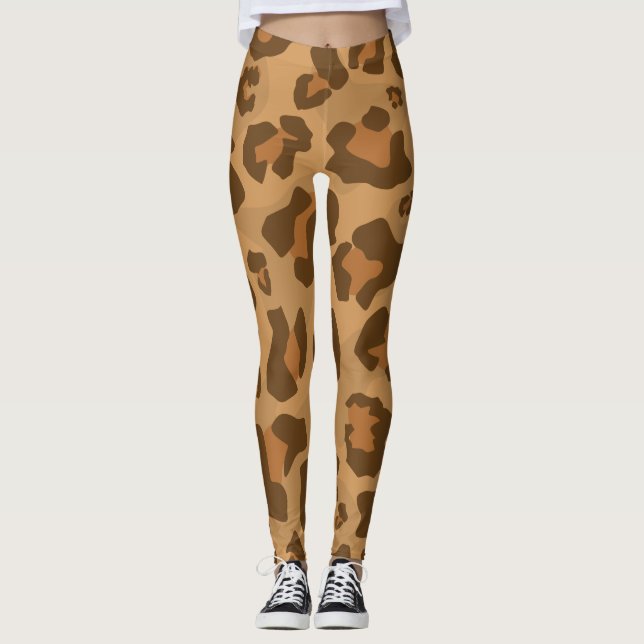 Legging Leopard Cheetah Cougar Jaguar Puma Patterno (Frente)