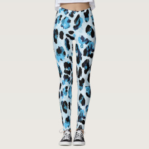 Legging Leopard Cheetah Skin: Watercolor Vintage Tie Dye