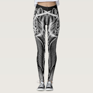 Legging Leopard Line Flow – Artístico Preto e Branco