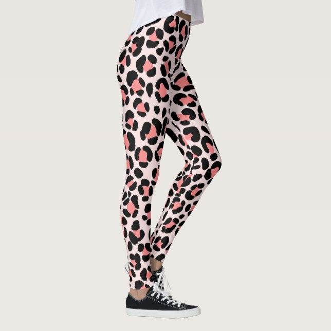 Legging Leopard Orange Beige Negro (Direita)