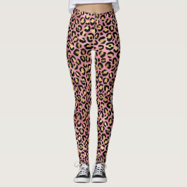 Legging Leopard Series Design 15 rosa e Dourada