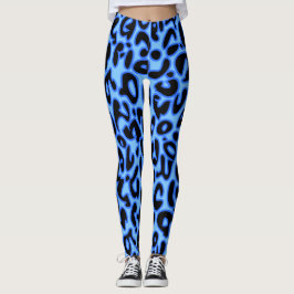 Legging Leopardo azul