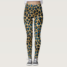 Leopardo Azul e Dourado