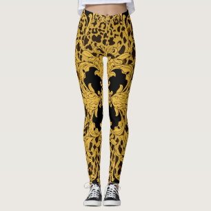 Legging Leopardo Barroco, Impressão Animal Ornamentado