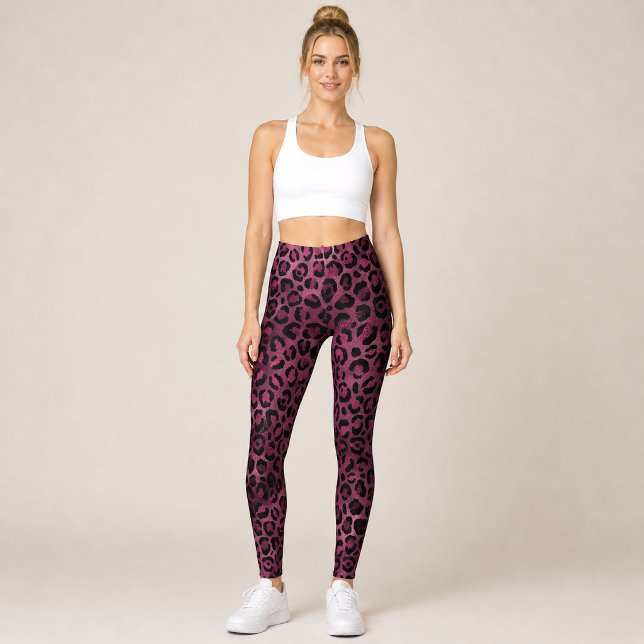 Legging Leopardo Borgonha (Criador carregado)