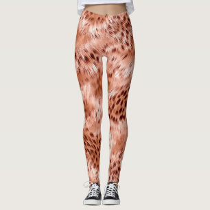 Legging Leopardo Cor-de-Rosa rosa Dourado