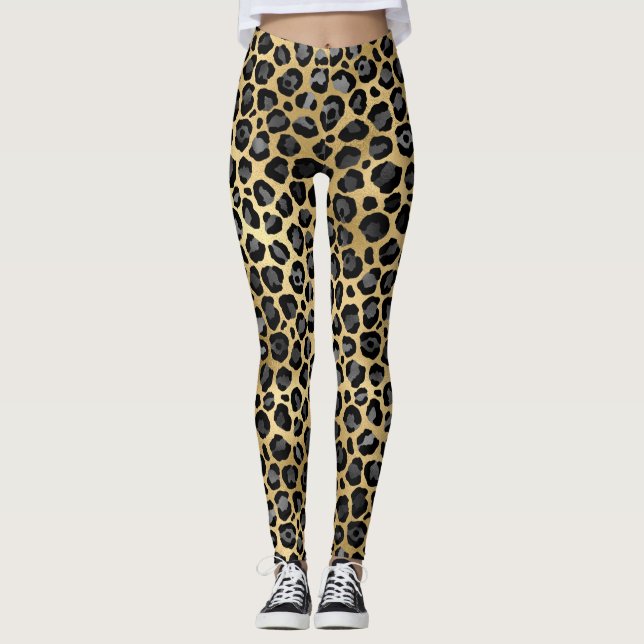 Legging Leopardo Dourado (Frente)