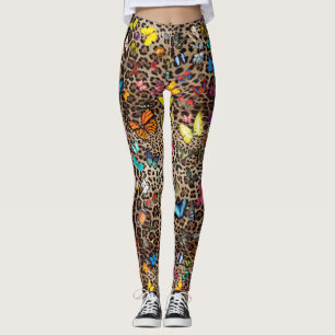 Legging Leopardo e Borboletas
