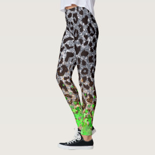 Legging Leopardo e Fusão de Vestuário