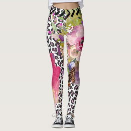 Legging Leopardo Funky e caneleiras florais