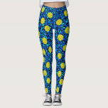 Legging Leopardo Imprime Diversão Azul Pickball Amarelo<br><div class="desc">Leve o seu jogo para cima com estas engraçadas leggings de picleball com bolas amarelas colocadas sobre um fundo de uma impressão de animal azul-leopardo. Excelente para jogos de recreação, torneio ou correndo pela cidade.</div>