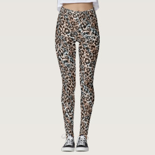 Legging leopardo, moda, avistada, marrom