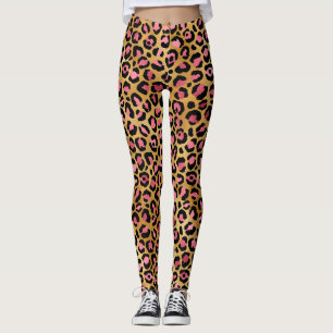 Legging Leopardo Rosa Dourado