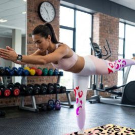 Legging Leopardo Rosa Geométrico