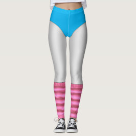 Legging Leotard e Legwarmers Brancos de Workout Aeróbico a